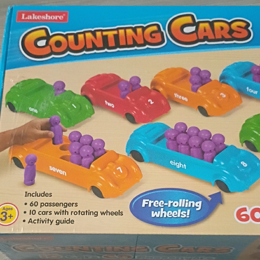 Lakeshore Counting Cars Educational Set - Orange, Blue, Green, Red, Purple